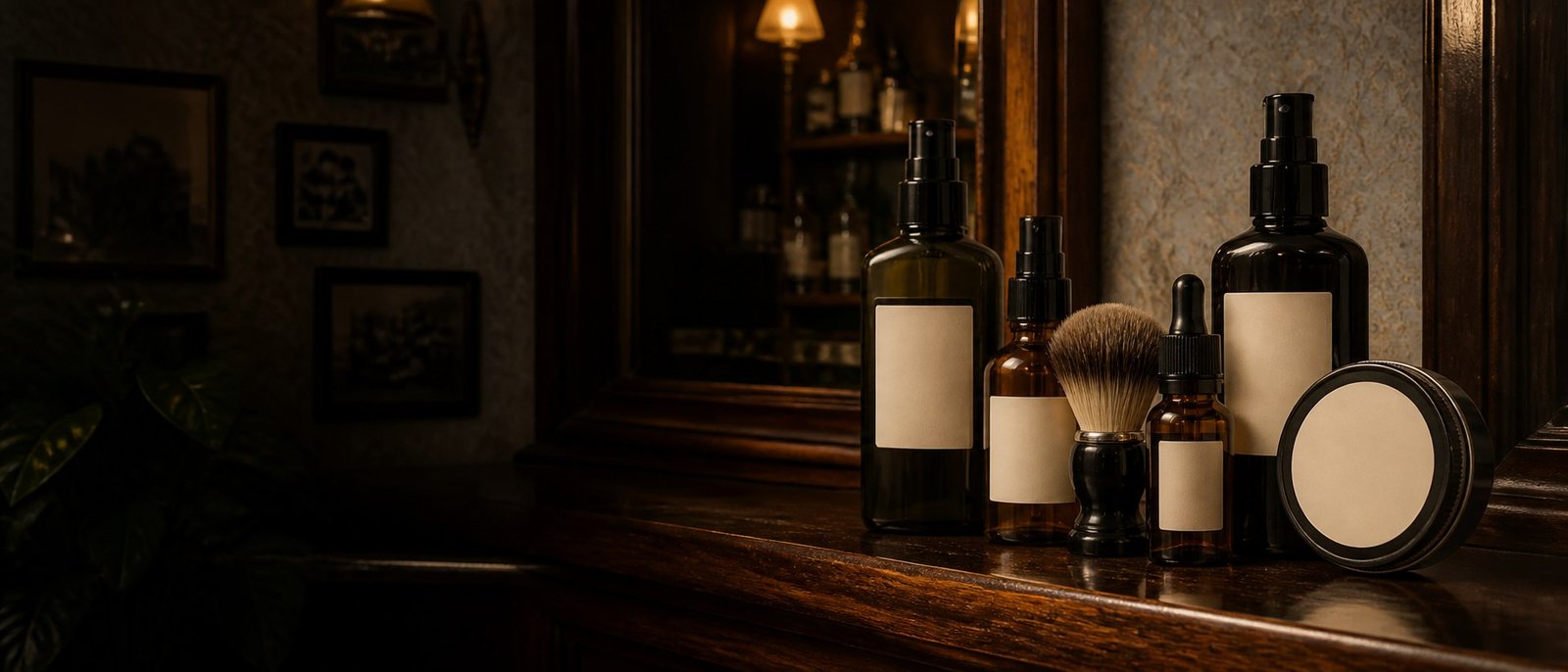 Vintage grooming products inside Lucky Throats